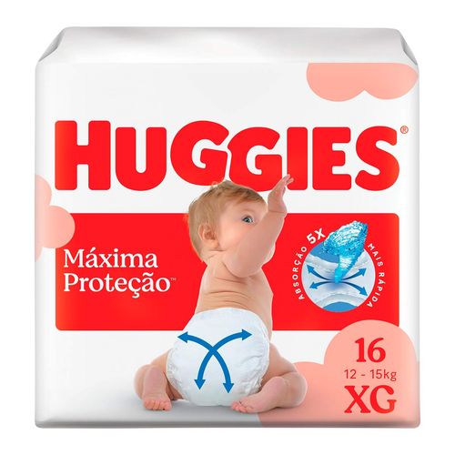 Fralda Huggies Máxima Proteção XG 16 Unidades