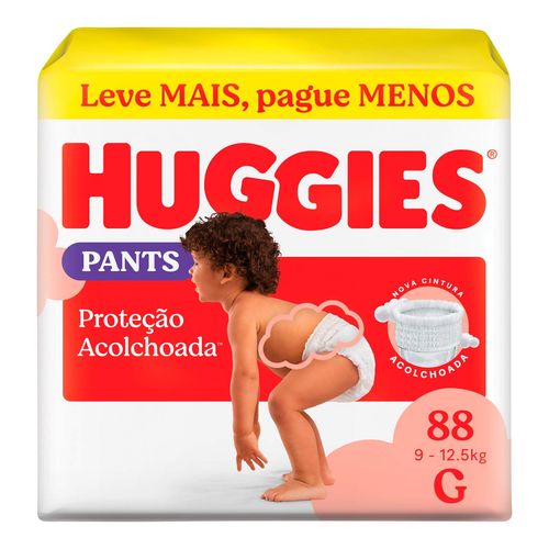 Fralda Huggies Pants Roupinha Proteção Acolchoada G 88 Unidades