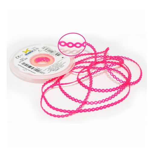 Elástico Ortodôntico Corrente Médio 1.5 metros Morelli Pink-Cristal