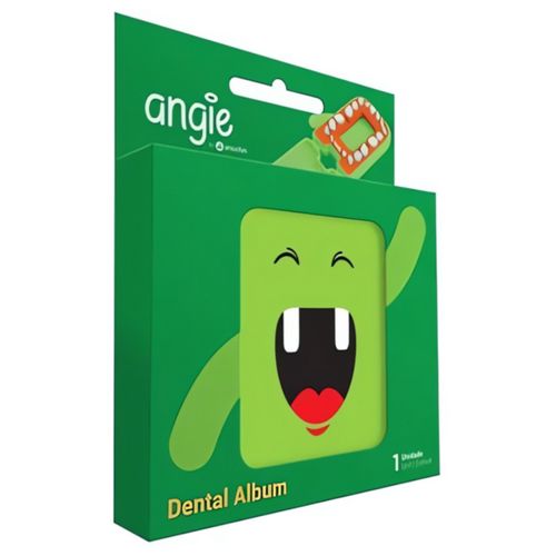 Porta Dente Infantil Odontológico Dental Album Angie Angelus Verde