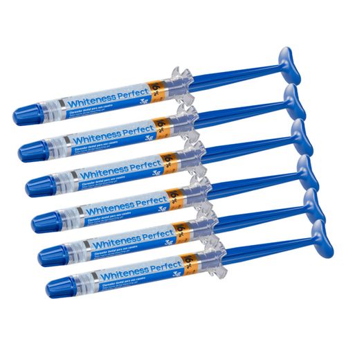 Kit 6 Seringas Clareamento Dental Whiteness Perfect 16% Fgm