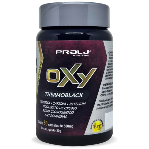 Oxy Thermoblack Termogênico 1000mg na porção 60 cápsulas | Prolj Nutritional OXY THERMOBLACK 60 CAPSULAS