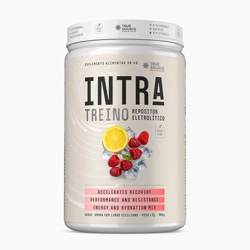 Intra Treino Repositor Eletrolítico 900g Amora com Limão Siciliano True Source Intra Treino Repositor Eletrolítico 900g Amora com Limão Siciliano True Source