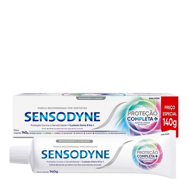 Pasta de Dentes Sensodyne Proteção Completa+ Dentes Sensíveis 140g Pasta de Dente Sensodyne Proteção Completa+ Dentes Sensíveis 140g