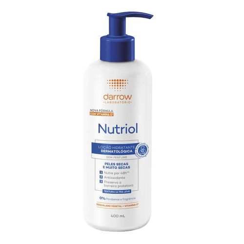 Hidratante Corporal Darrow Nutriol Loção Dermatológica Sem Perfume 400Ml