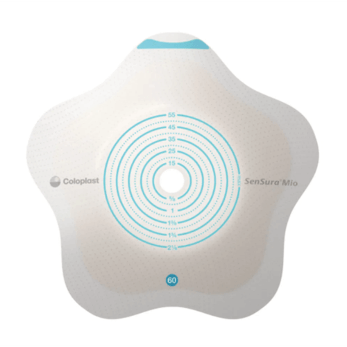 Base Adesiva Sensura MIO Concave 60mm Rec 10-55mm - 5un - Coloplast 18520