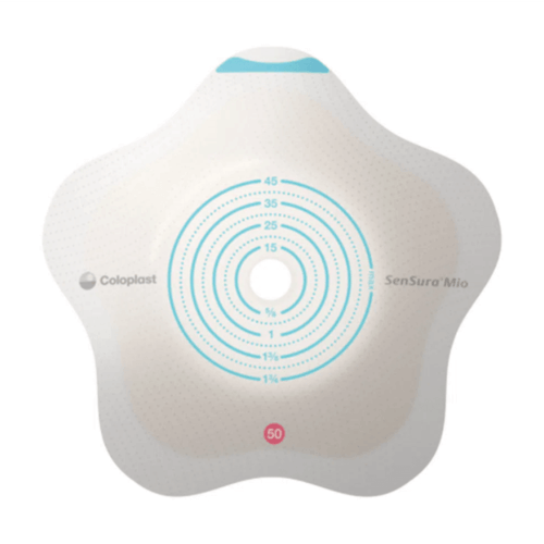 Base Adesiva Sensura MIO Concave 50mm Rec 10-45mm - 5un - Coloplast 18510
