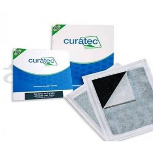 Curativo de Carvão Ativado com Prata 10,5x10,5cm - Curatec
