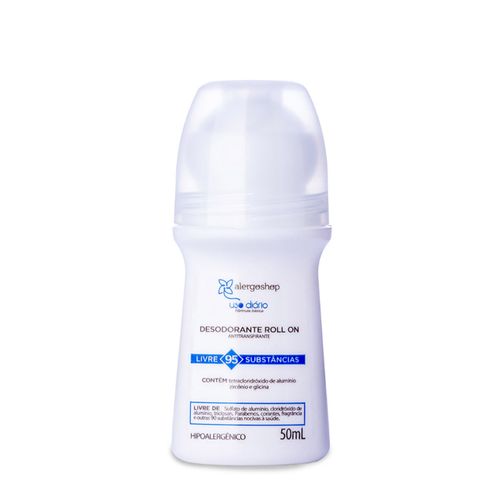 Desodorante Antitranspirante Roll-On Hipoalergênico Uso Diário 50ml - Alergoshop