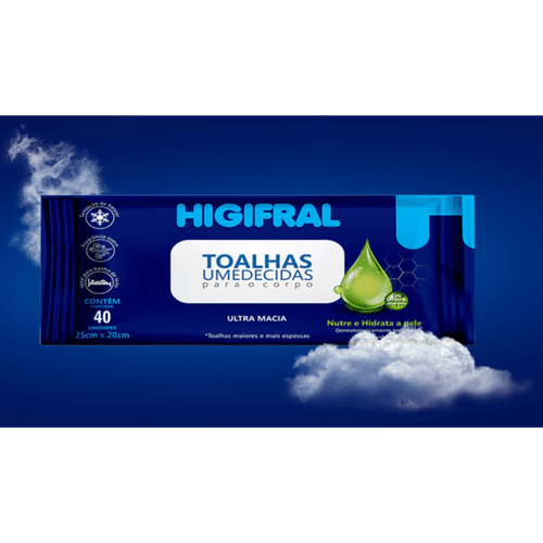 Toalhas Umedecidas para o Corpo - Higifral