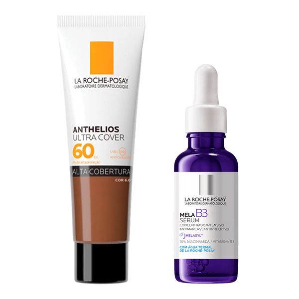 Kit La Roche-Posay Protetor Solar FPS 60 Ultra Cover 6.0 30g + Sérum Mela B3 30ml