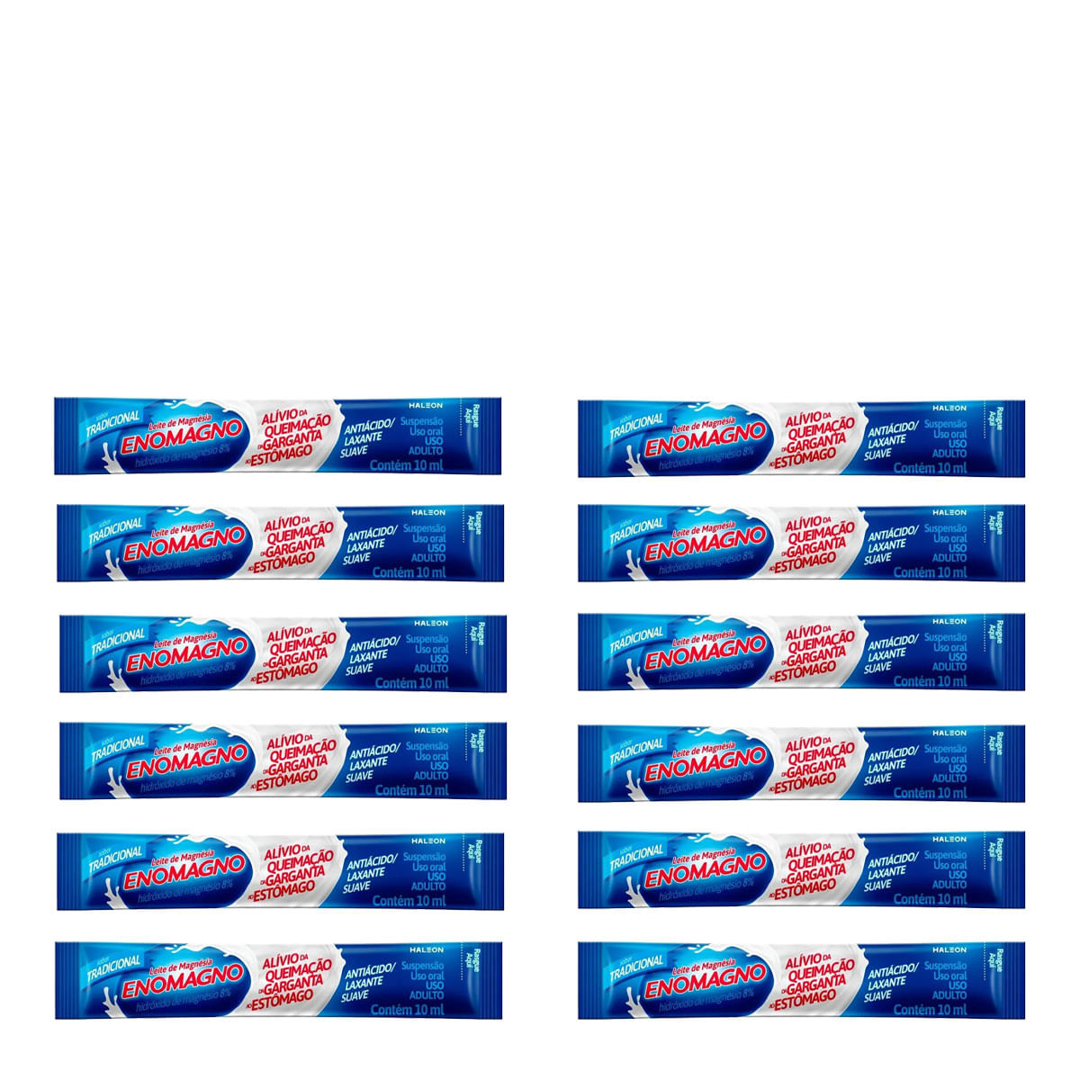 Kit Leite De Magnésia EnoMagno Tradicional 10ml 12 Unidades