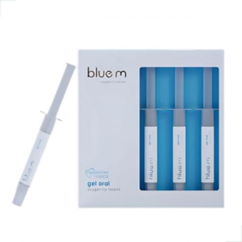 Gel Oral BlueM 5 Seringas de 1.5g Aplicação Oxigênio Ativo Recuperação Saúde Bucal Intensiva Uso Gengival Terapêutico