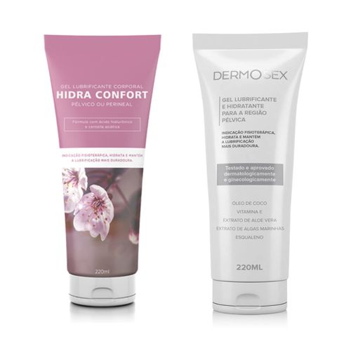 Kit Hidratante Lubrificante Intimo Hidra Confort e Dermosex 220ml