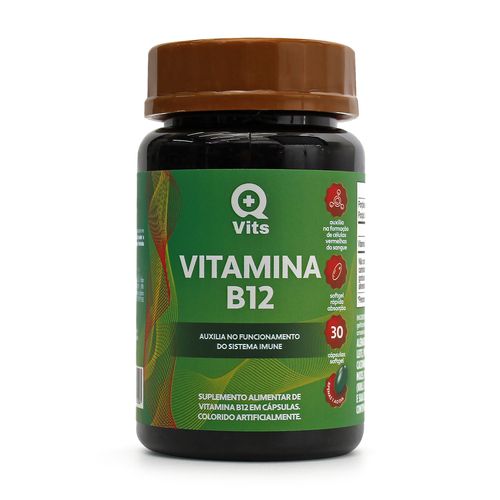 Vitamina B12 QMaisVits 30 Cápsulas Softgel sem sabor