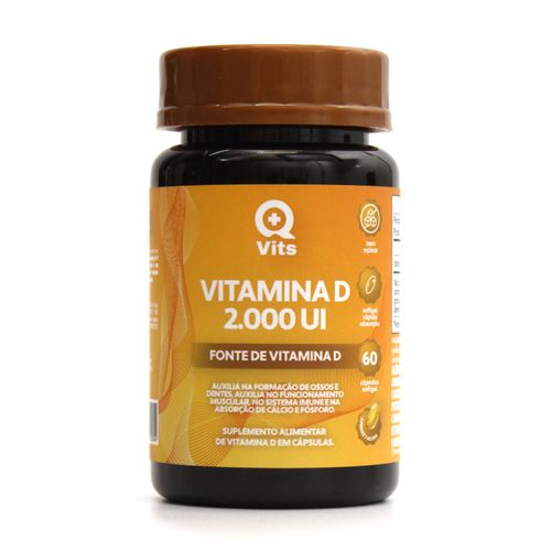 Vitamina D 2000UI QMaisVits 60 Cápsulas Softgel sem sabor