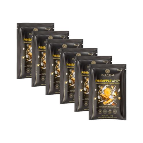 Kit 6X: Pineapple Whey Sachê Essential Nutrition 30g