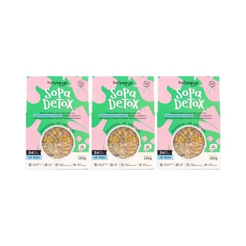 Kit 3X: Sopa Detox Sem Glúten Holysoup 130g