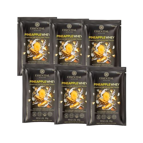 Kit 6X: Pineapple Whey Sachê Essential Nutrition 30g Pineapple