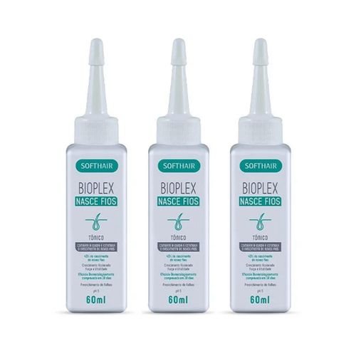 Tônico Para Combater Calvície Queda Solução Cabelo Finos 3un