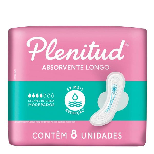 Absorvente Longo Plenitud Femme para Escapes de Urina 8 Unidades