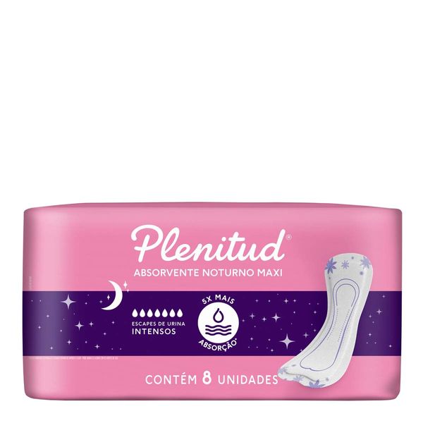 Absorvente Noturno Maxi Plenitud Femme para Escapes de Urina 8 Unidades