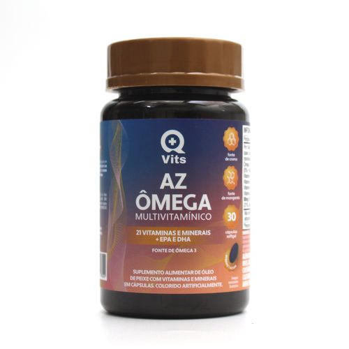Multivitamínico AZ Completo + Ômega 3 QMaisVits 30 Cápsulas Softgel