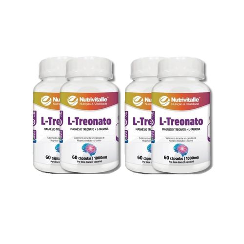 KIT 04 L-TREONATO 500MG 60CAPS NUTRIVITALLE