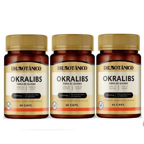 Kit 3 OKRALIBS 600MG 60CAPS DR. BOTANICO