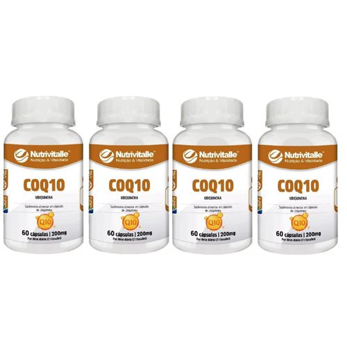 KIT 04 COQ10 200MG 60CAPS NUTRIVITALLE