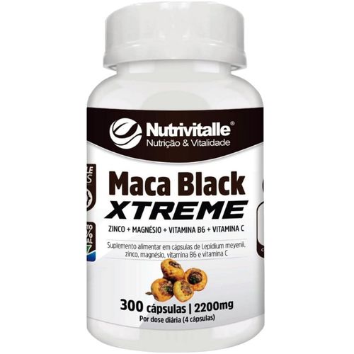 MACA BLACK XTREME 2200MG 300CAPS NUTRIVITALLE