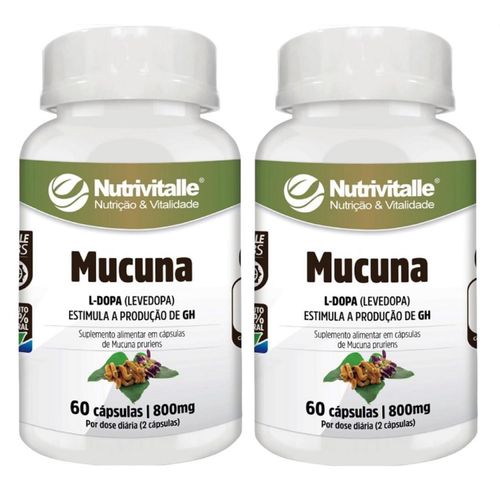 KIT 02 MUCUNA 800MG 60CAPS NUTRIVITALLE KIT 02 MUCUNA 800MG 60CAPS NUTRIVITALLE