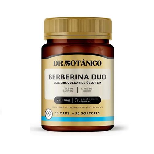 BERBERINA DUO 2500MG 60 CAPS 30 SOFT - DR. BOTÂNICO