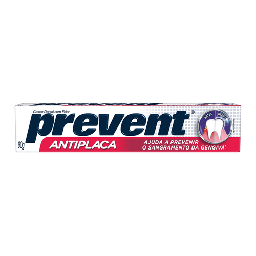 Kit Pasta de Dente Prevent Antiplaca 90g 2 Unidades