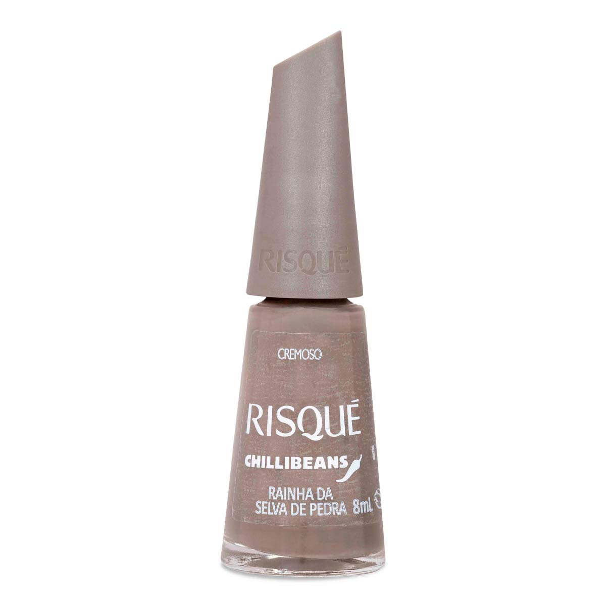 Esmalte Cinza Risqué & Chilli Beans Rainha da Selva de Pedra Cremoso 8ml