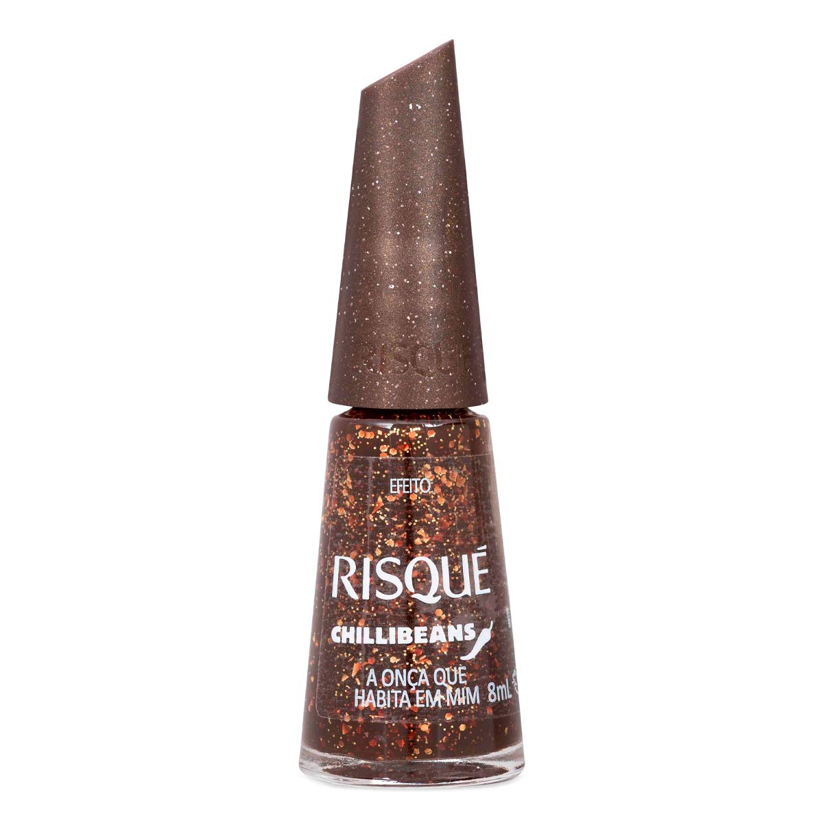 Esmalte Marrom Risqué & Chilli Beans A Onça que Habita em Mim Efeito 8ml