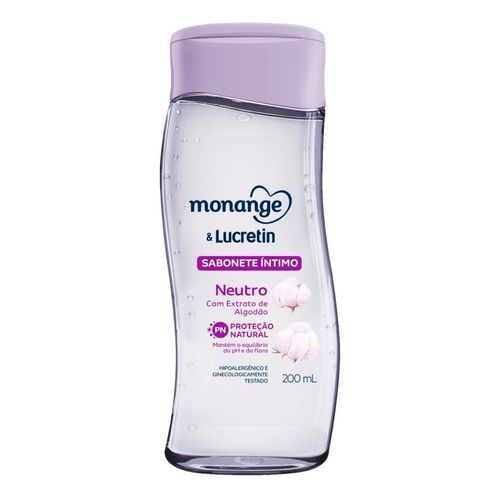 Sabonete Líquido Íntimo Monange & Lucretin Neutro 200Ml