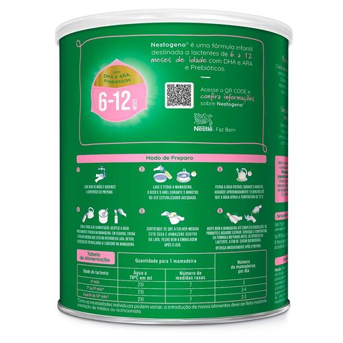 Fórmula Infantil Nestogeno 6 a 12 meses 800g - Drogaria Sao Paulo