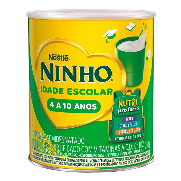 Leite em Pó Ninho Idade Escolar Semidesnatado 750g