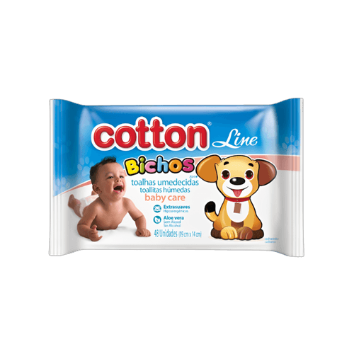 Toalhas Umedecidas Baby Care Bichos c/24 Unidades