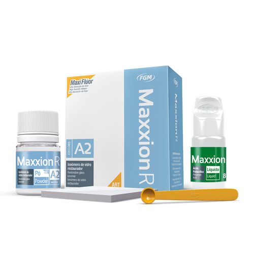 Kit Ionômero de Vidro Restaurador Pó + Líquido Maxxion R Fgm A2