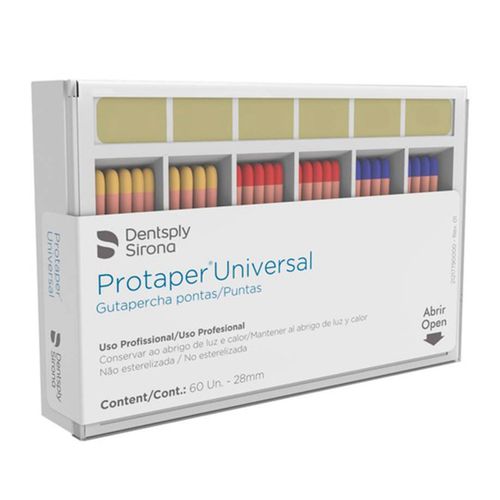 Guta Percha Protaper Universal 28mm com 60 Unidades Dentsply F3