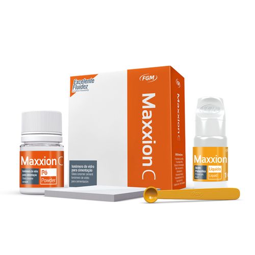 Ionômero de Vidro para Cimentação Maxxion C Pó/Líquido Fgm Kit-Po+Liquido