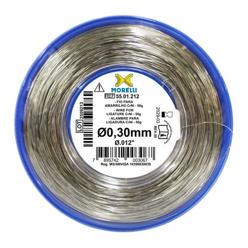 Fio Para Amarrilho CrNi Redondo em Rolo 50g Morelli 012
