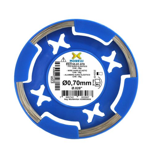 Fio Ortodôntico Duro Elástico CrNi Redondo 50g Morelli 0.7mm