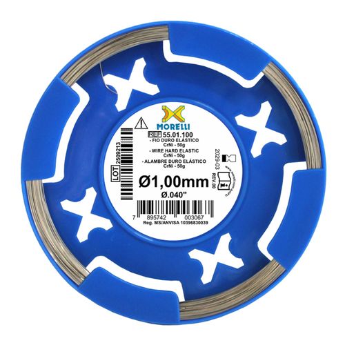 Fio Ortodôntico Duro Elástico CrNi Redondo 50g Morelli 1mm