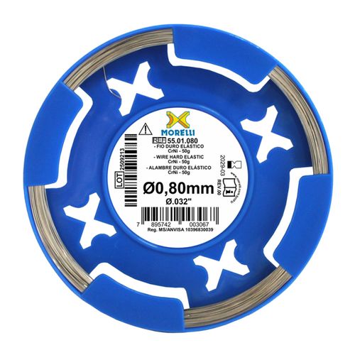 Fio Ortodôntico Duro Elástico CrNi Redondo 50g Morelli 0.8mm