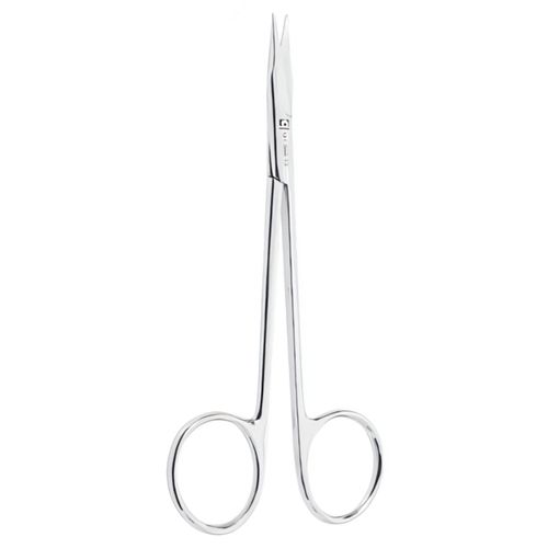 Tesoura Odontológica Goldman Fox para Tecidos 13cm Quinelato Curva