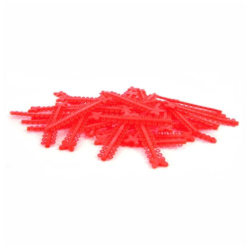 Elástico Ortodôntico Ligadura Modular Morelli Vermelho-Cristal