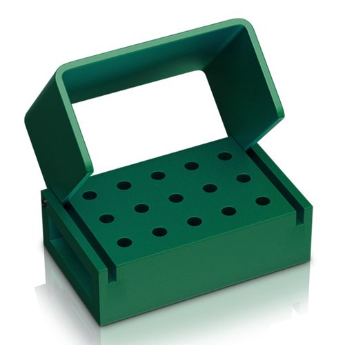 Broqueiro de Alumínio Autoclavável Misto 15 Furos Microdont Verde